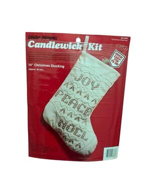 Creative Moments Candlewick Kit No. 8638 Christmas Greetings 14" Stocking